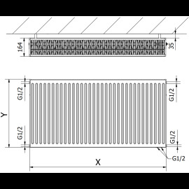 Mexen CV33 radiátor 600x1200mm