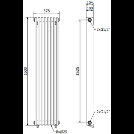 Mexen Denver radiátor 1600x378mm