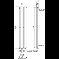 Mexen Nevada radiátor 1800x360mm - cena, srovnání
