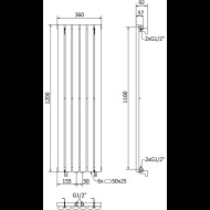 Mexen Oregon radiátor 1200x350mm - cena, srovnání