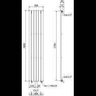 Mexen Oregon radiátor 1800x350mm - cena, srovnání