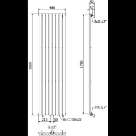 Mexen Oregon radiátor 1800x490mm