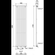 Mexen Oregon radiátor 1800x490mm - cena, srovnání