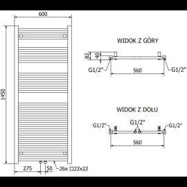 Mexen Pluton radiátor 1450x600mm