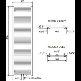 Mexen Pluton radiátor 1700x500mm