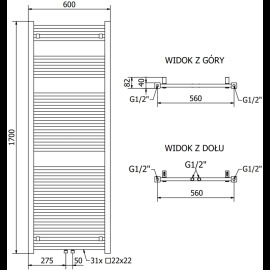 Mexen Pluton radiátor 1700x600mm