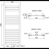 Mexen Uran radiátor 1200x500mm - cena, srovnání