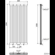 Mexen Waco radiátor 1544x694mm - cena, srovnání