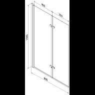 Mexen Castor vaňová zástena 80x150cm 892-080-002-70-70 - cena, srovnání