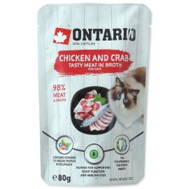 Ontario Cat Chicken and Crab in Broth 80g