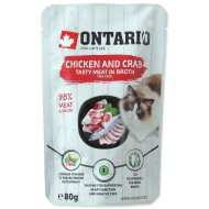 Ontario Cat Chicken and Crab in Broth 80g - cena, srovnání