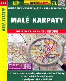 Malé Karpaty 1:40 000 - Turistická mapa