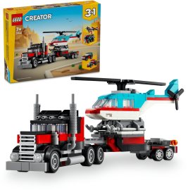 Lego Creator 31146 Nákladiak s plochou korbou a helikoptérou