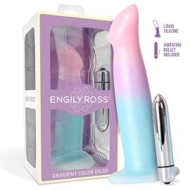 Engily Ross Dildox Vibrating Color Gradient Liquid Silicone Dildo 17cm