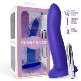 Engily Ross Dildox Vibrating Color Changing Liquid Silicone Dildo 17cm
