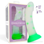 Engily Ross Dildox Glow-In-The-Dark Confetti Stars Liquid Silicone Dildo - cena, srovnání