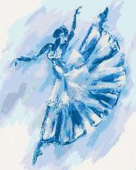 Zuty Abstraktná modrá baletka, 80x100cm bez rámu a bez vypnutia plátna - cena, srovnání