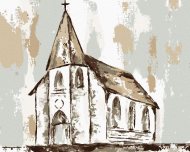 Zuty Abstraktný kostol (Haley Bush), 80x100cm bez rámu a bez vypnutia plátna - cena, srovnání