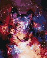 Zuty Abstraktný vlk vo vesmíre, 80x100cm plátno napnuté na rám - cena, srovnání