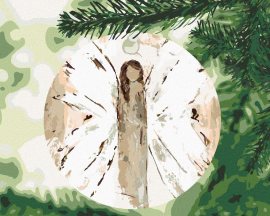 Zuty Anjel na stromčeku 2 (Haley Bush), 80x100cm vypnuté plátno na rám