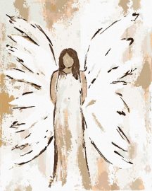 Zuty Anjel s hnedými vlasmi 3 (Haley Bush), 80x100cm vypnuté plátno na rám