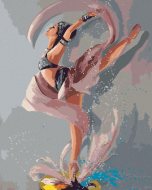 Zuty Baletka tancujúca na palete farieb, 80x100cm plátno napnuté na rám - cena, srovnání