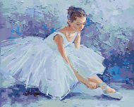 Zuty Baletka zaväzujúca si svoje baletné špičky, 80x100cm plátno napnuté na rám - cena, srovnání