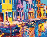 Zuty Benátky v impresionizme, 80x100cm plátno napnuté na rám - cena, srovnání