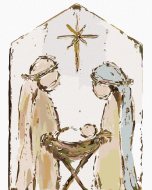 Zuty Betlehem Mária, Jozef a Ježiško (Haley Bush), 80x100cm vypnuté plátno na rám - cena, srovnání