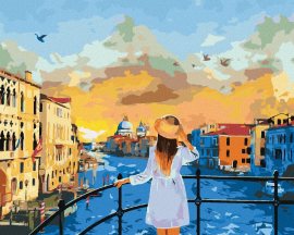 Zuty Dievča v Benátkach, 80x100cm bez rámu a bez napnutia plátna