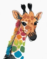 Zuty Dúhová žirafa, 80x100cm plátno napnuté na rám - cena, srovnání