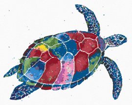 Zuty Farebná korytnačka, 80x100cm vypnuté plátno na rám