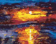 Zuty Farebný západ slnka, 80x100cm plátno napnuté na rám - cena, srovnání