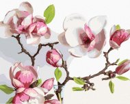Zuty Jarná kvitnúca magnólia, 80x100cm bez rámu a bez napnutia plátna - cena, srovnání