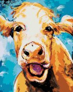 Zuty Krava, 80x100cm plátno napnuté na rám - cena, srovnání