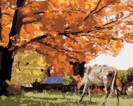 Zuty Krava pod stromom, 80x100cm bez rámu a bez napnutia plátna - cena, srovnání