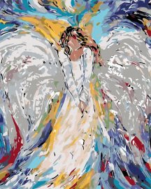 Zuty Maľovanie podľa čísel Anjelská žena, 80x100cm bez rámu a bez napnutia plátna