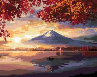 Zuty Maľovanie podľa čísel Japonsko hora a jazero, 80x100cm napnuté plátno na rám - cena, srovnání