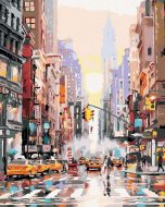 Zuty Maľovanie podľa čísel Ulica v New Yorku a žlté taxíky (Richard Macneil), 80x100cm napnuté plátno na rám - cena, srovnání