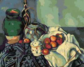 Zuty Maľovanie podľa čísel Zátišie (P. Cézanne), 80x100cm bez rámu a bez napnutia plátna