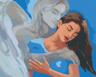 Zuty Maľovanie podľa čísel Žena v objatí anjela, 80x100cm napnuté plátno na rám - cena, srovnání
