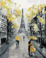 Zuty Maľovanie podľa čísel Žltý Paríž, 80x100cm napnuté plátno na rám - cena, srovnání