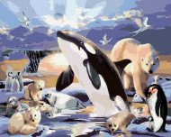 Zuty Maľovanie podľa čísel Zvieratá v polárnom kráľovstve (Howard Robinson), 80x100cm napnuté plátno na rám - cena, srovnání