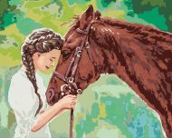 Zuty Mladé dievča s koňom, 80x100cm bez rámu a bez napnutia plátna - cena, srovnání