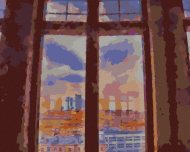 Zuty New York za oknami, 80x100cm bez rámu a bez napnutia plátna - cena, srovnání