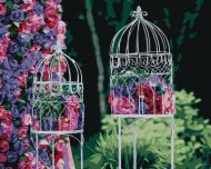 Zuty Ozdobné vtáčie klietky na svadbe, 80x100cm plátno napnuté na rám - cena, srovnání