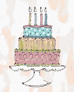 Zuty Ružová narodeninová torta (Haley Bush), 80x100cm plátno napnuté na rám - cena, srovnání