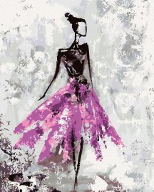 Zuty Abstraktná mladá baletka, 40x50cm bez rámu a bez vypnutia plátna