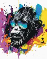 Zuty Farebná opica so slnečnými okuliarmi, 40x50cm vypnuté plátno na rám - cena, srovnání