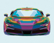 Zuty Farebné športové auto, 40x50cm vypnuté plátno na rám - cena, srovnání